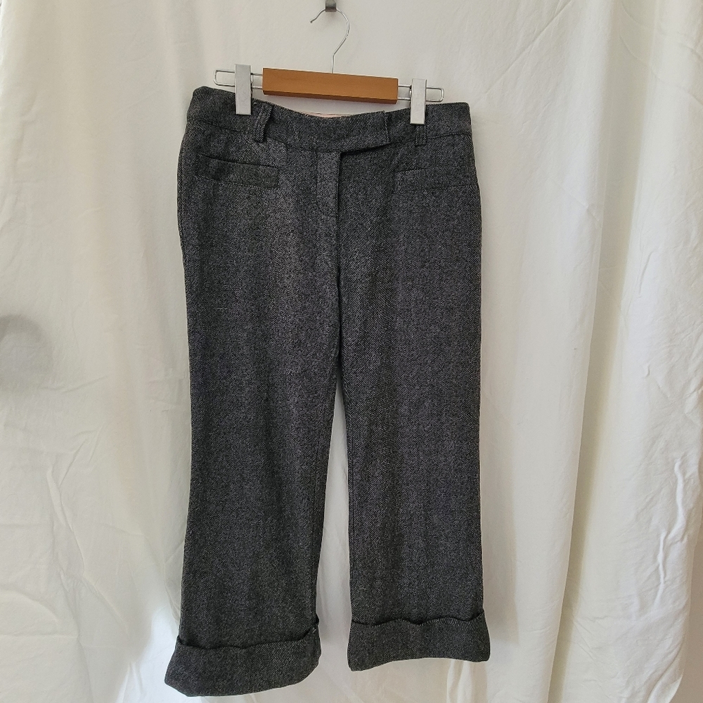 Boot Cut Cuffed Wool Dress Pants, Jacob, size 5/6